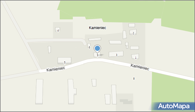 Kamieniec, Kamieniec, 7, mapa Kamieniec