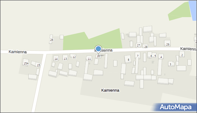 Kamienna, Kamienna, 10, mapa Kamienna