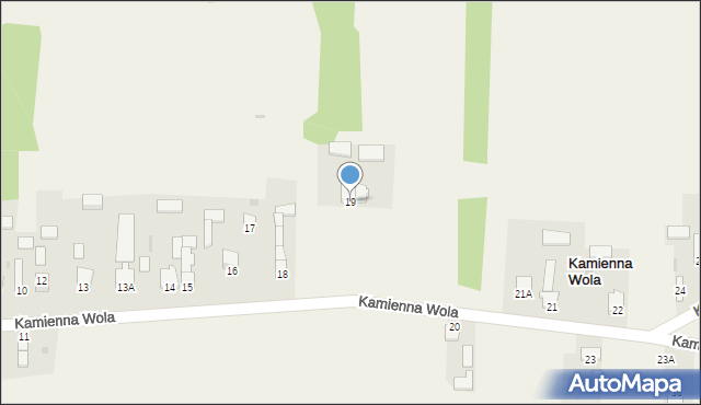 Kamienna Wola, Kamienna Wola, 19, mapa Kamienna Wola