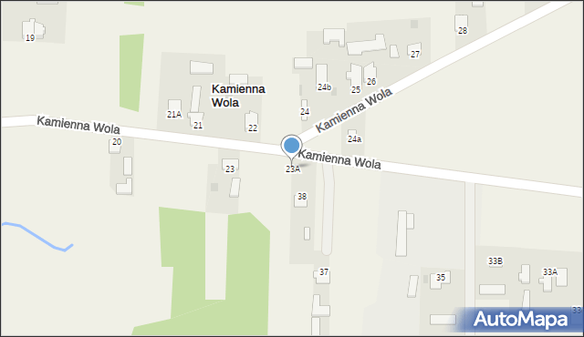 Kamienna Wola, Kamienna Wola, 23A, mapa Kamienna Wola