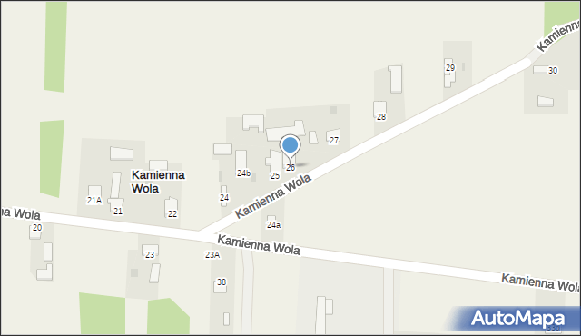 Kamienna Wola, Kamienna Wola, 26, mapa Kamienna Wola