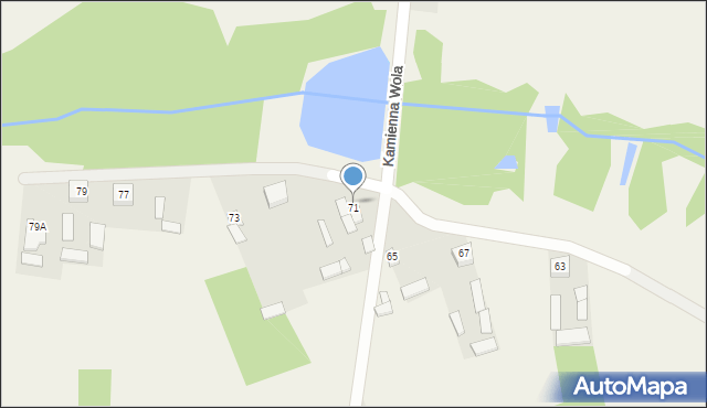 Kamienna Wola, Kamienna Wola, 73a, mapa Kamienna Wola
