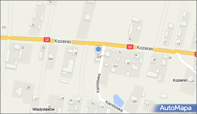 Kamilówka, Kamilówka, 22a, mapa Kamilówka