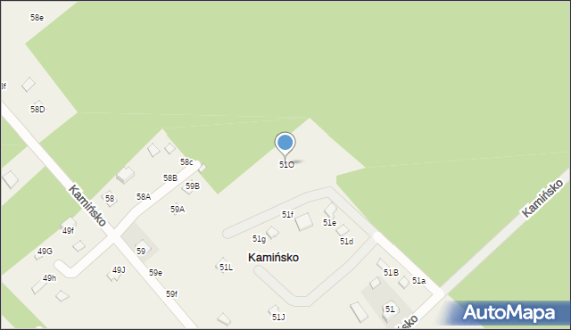 Kamińsko, Kamińsko, 51O, mapa Kamińsko