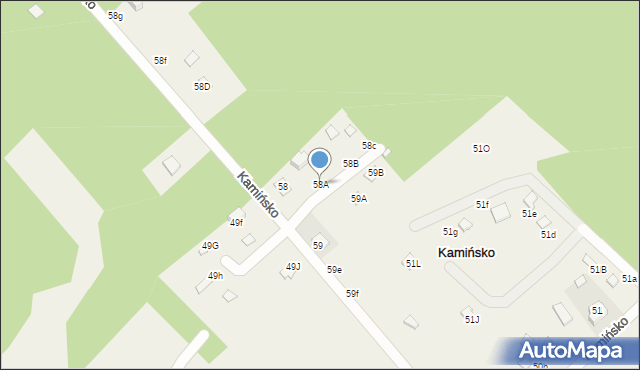 Kamińsko, Kamińsko, 58A, mapa Kamińsko