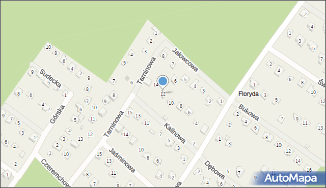 Kamińsko, Kalinowa, 12, mapa Kamińsko