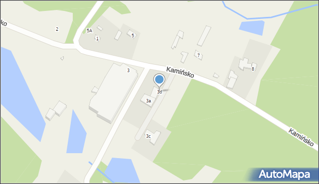 Kamińsko, Kamińsko, 3d, mapa Kamińsko
