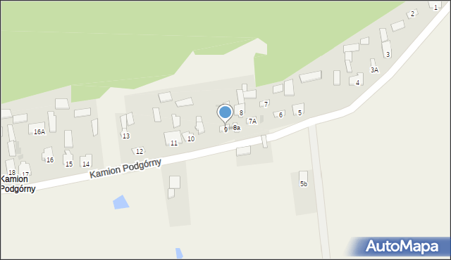 Kamion, Kamion Podgórny, 9, mapa Kamion