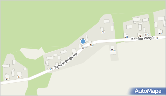 Kamion Podgórny, Kamion Podgórny, 29, mapa Kamion Podgórny