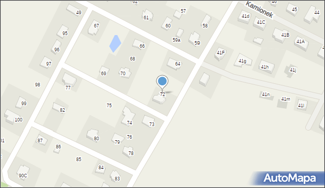 Kamionek, Kamionek, 72, mapa Kamionek