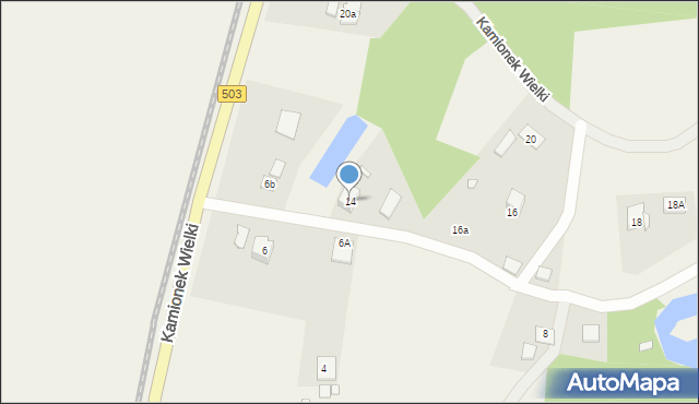Kamionek Wielki, Kamionek Wielki, 14, mapa Kamionek Wielki