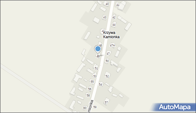 Kamionka, Kamionka, 49, mapa Kamionka