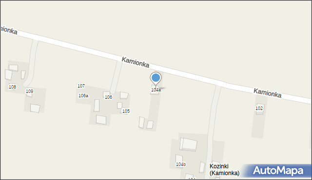 Kamionka, Kamionka, 104a, mapa Kamionka