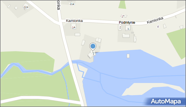 Kamionka, Kamionka, 1, mapa Kamionka