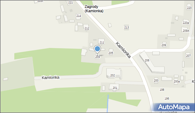 Kamionka, Kamionka, 204, mapa Kamionka