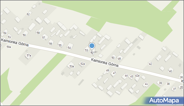 Kamionka Górna, Kamionka Górna, 52, mapa Kamionka Górna