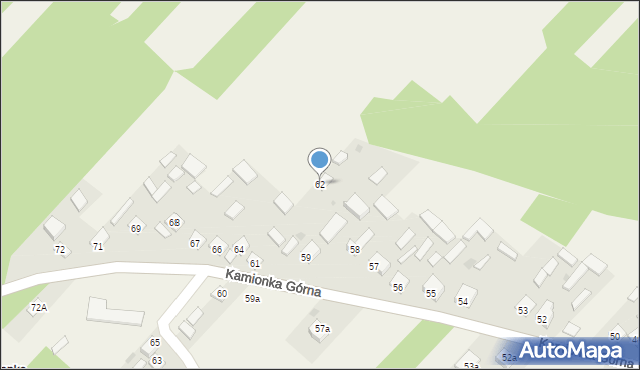 Kamionka Górna, Kamionka Górna, 62, mapa Kamionka Górna