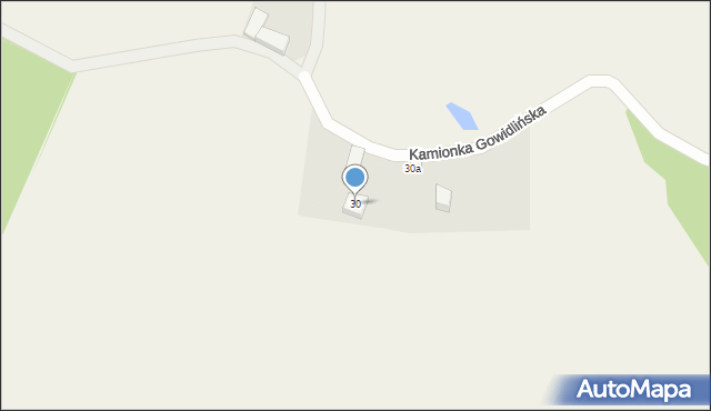 Kamionka Gowidlińska, Kamionka Gowidlińska, 30, mapa Kamionka Gowidlińska