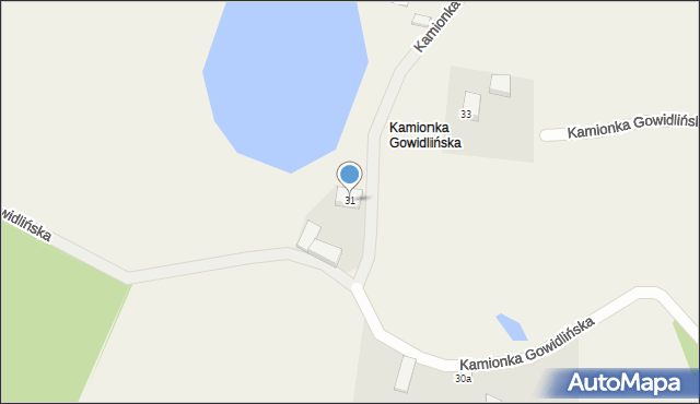 Kamionka Gowidlińska, Kamionka Gowidlińska, 31, mapa Kamionka Gowidlińska