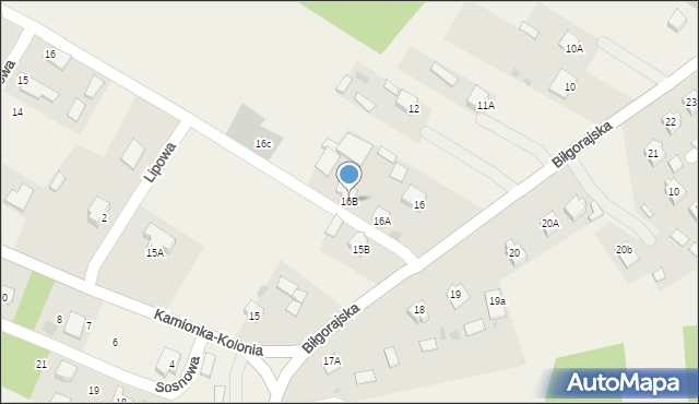 Kamionka-Kolonia, Kamionka-Kolonia, 16B, mapa Kamionka-Kolonia