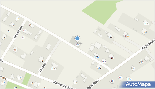 Kamionka-Kolonia, Kamionka-Kolonia, 16c, mapa Kamionka-Kolonia