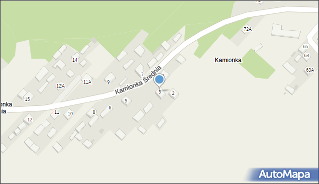 Kamionka Średnia, Kamionka Średnia, 3, mapa Kamionka Średnia