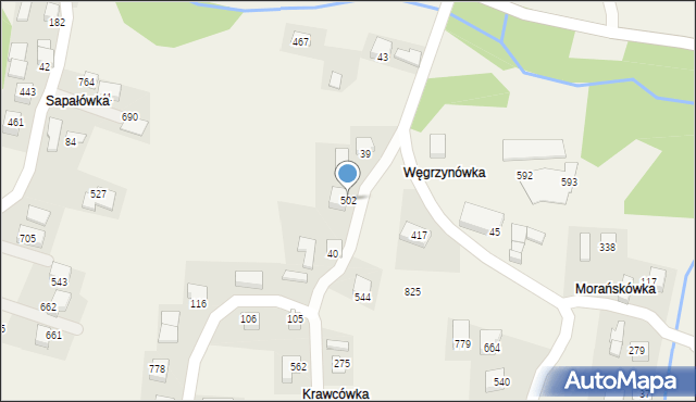 Kamionka Wielka, Kamionka Wielka, 502, mapa Kamionka Wielka