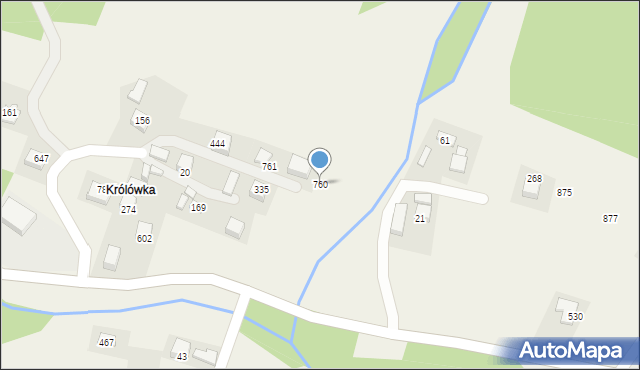 Kamionka Wielka, Kamionka Wielka, 760, mapa Kamionka Wielka