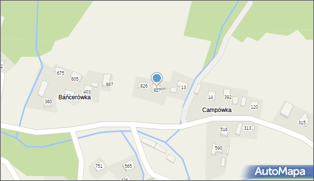 Kamionka Wielka, Kamionka Wielka, 827, mapa Kamionka Wielka