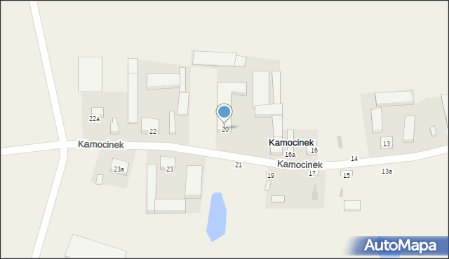 Kamocinek, Kamocinek, 20, mapa Kamocinek