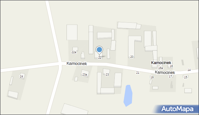 Kamocinek, Kamocinek, 22, mapa Kamocinek