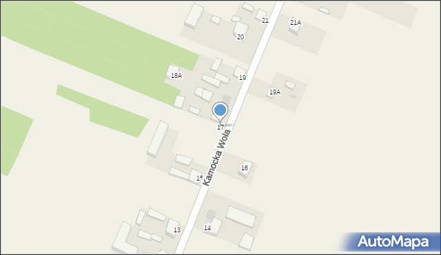 Kamocka Wola, Kamocka Wola, 17, mapa Kamocka Wola