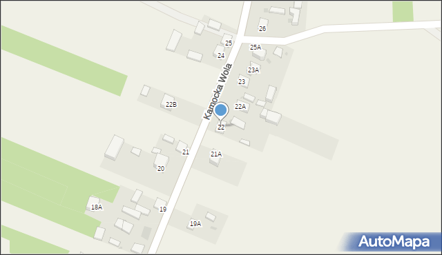 Kamocka Wola, Kamocka Wola, 22, mapa Kamocka Wola
