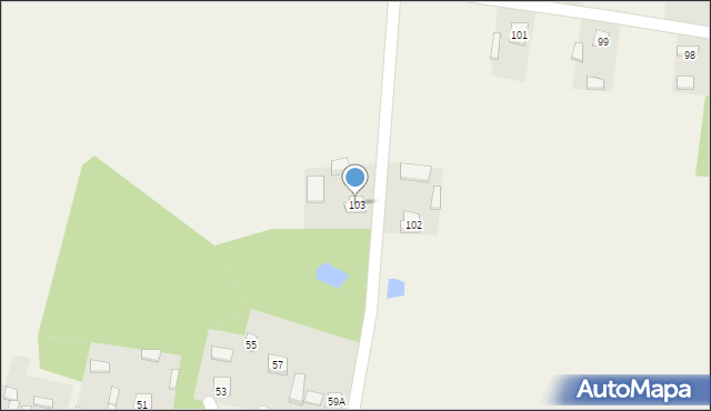 Kamostek, Kamostek, 103, mapa Kamostek