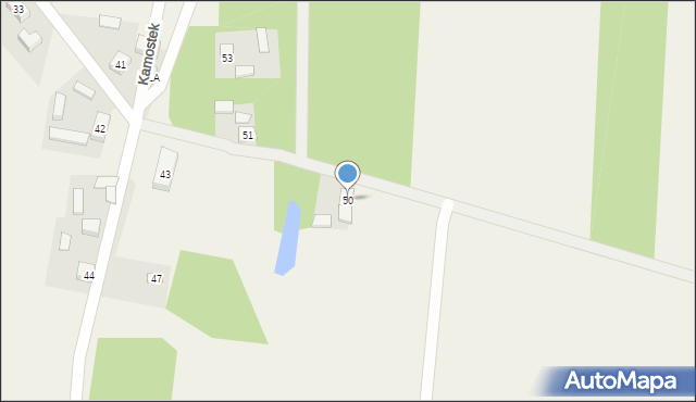 Kamostek, Kamostek, 50, mapa Kamostek