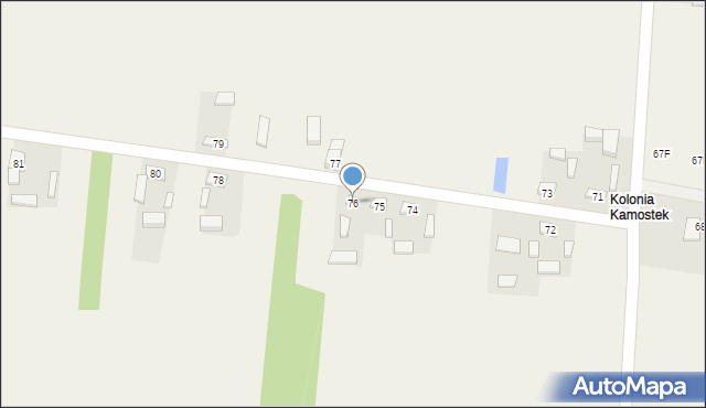 Kamostek, Kamostek, 76, mapa Kamostek