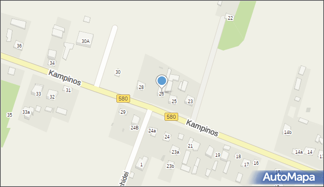 Kampinos A, Kampinos A, 26, mapa Kampinos A