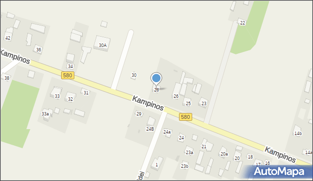 Kampinos A, Kampinos A, 28, mapa Kampinos A