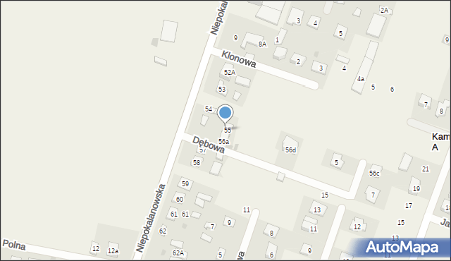 Kampinos A, Kampinos A, 56, mapa Kampinos A