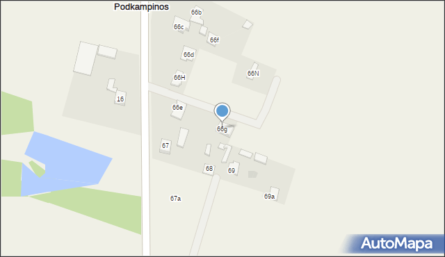 Kampinos A, Kampinos A, 66g, mapa Kampinos A