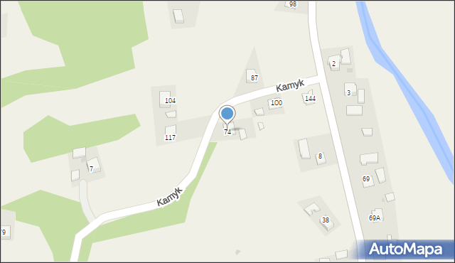 Kamyk, Kamyk, 74, mapa Kamyk