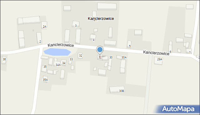 Kanclerzowice, Kanclerzowice, 31, mapa Kanclerzowice