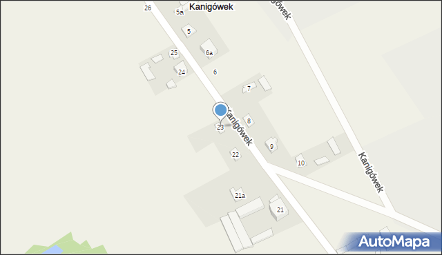 Kanigówek, Kanigówek, 23, mapa Kanigówek