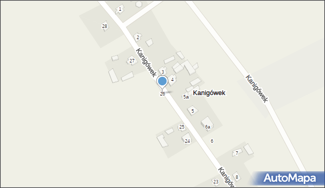 Kanigówek, Kanigówek, 26, mapa Kanigówek