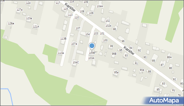 Kaniów, Kaniów, 103b, mapa Kaniów