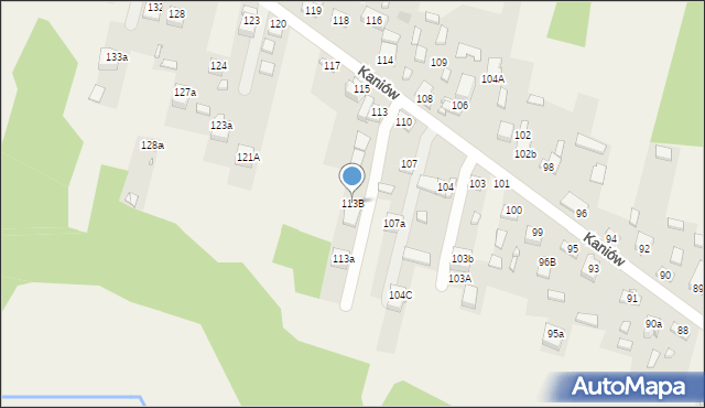 Kaniów, Kaniów, 113B, mapa Kaniów