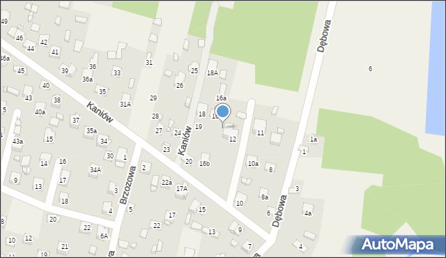 Kaniów, Kaniów, 14, mapa Kaniów