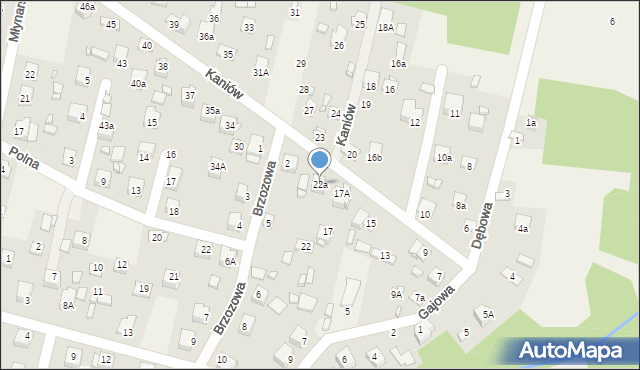 Kaniów, Kaniów, 22a, mapa Kaniów