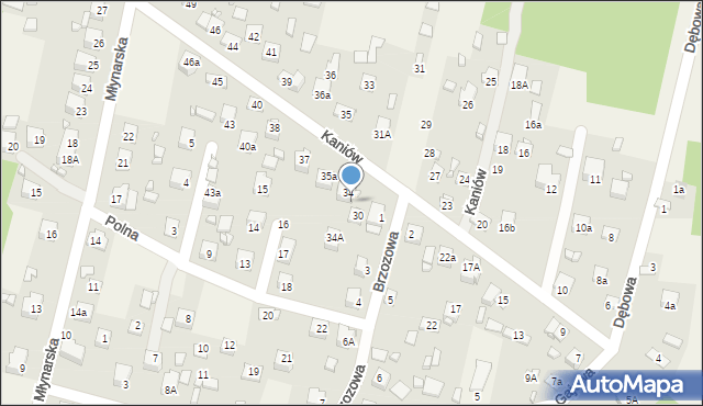 Kaniów, Kaniów, 32, mapa Kaniów
