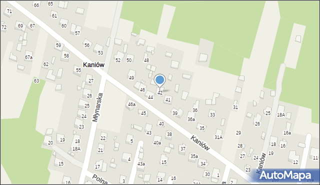 Kaniów, Kaniów, 42, mapa Kaniów